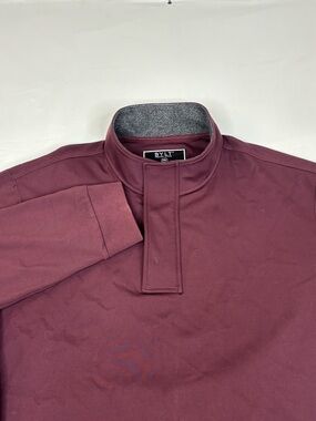 BYLT Elite Fairway Pullover Mens 2XL Maroon Drop Cut Quarter Zip Magnetic Side